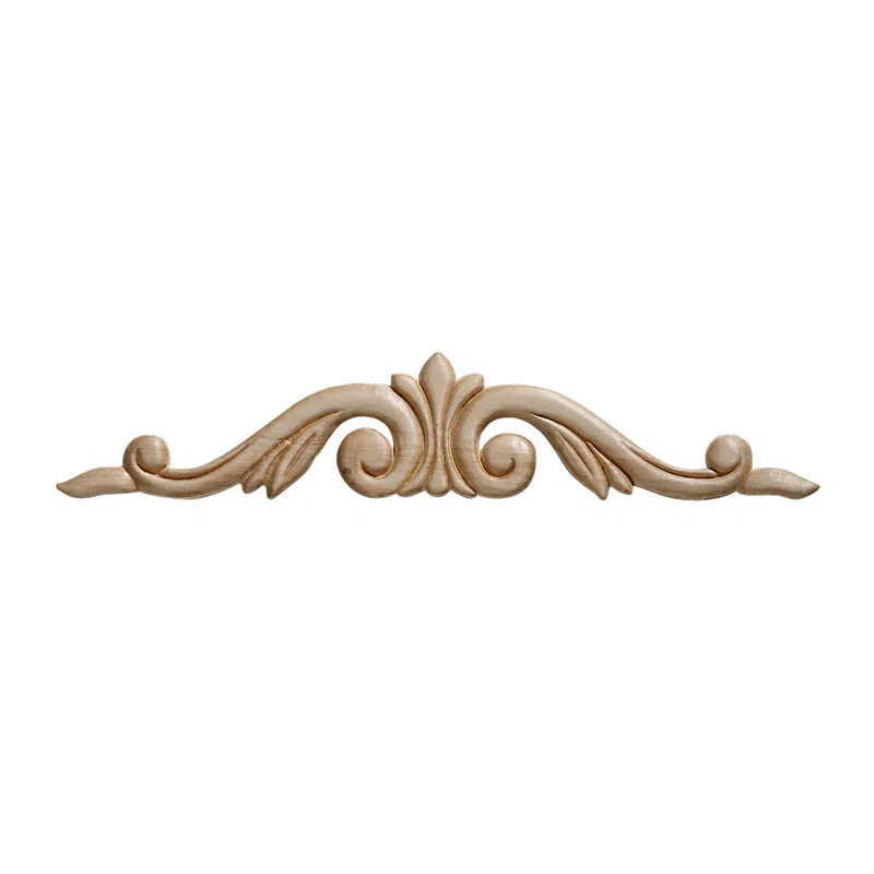 Ornamental Mouldings 2.25'' H x 12'' W x 0.22'' D Wood Onlay Scroll