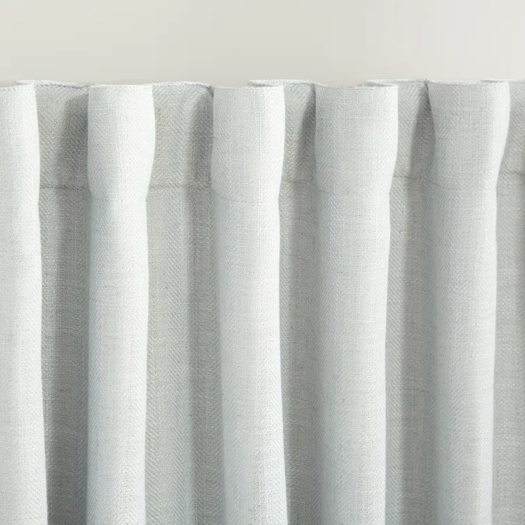 Linen Herringbone Blackout Polyester Curtain