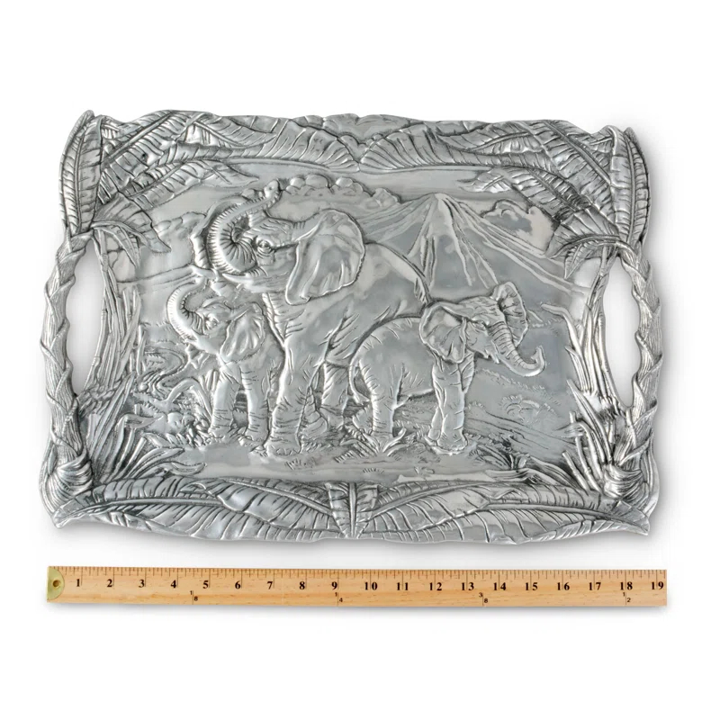 Arthur Court Designs Elephant Metal Tray