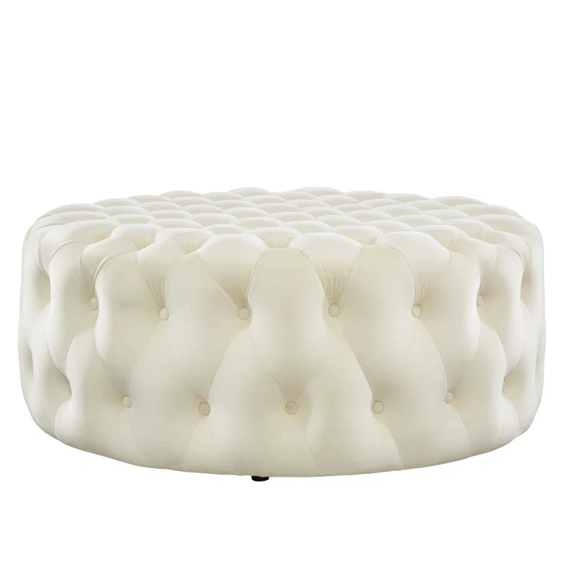 Modway Modway Amour Tufted Button Large Round Performance Velvet Ottoman