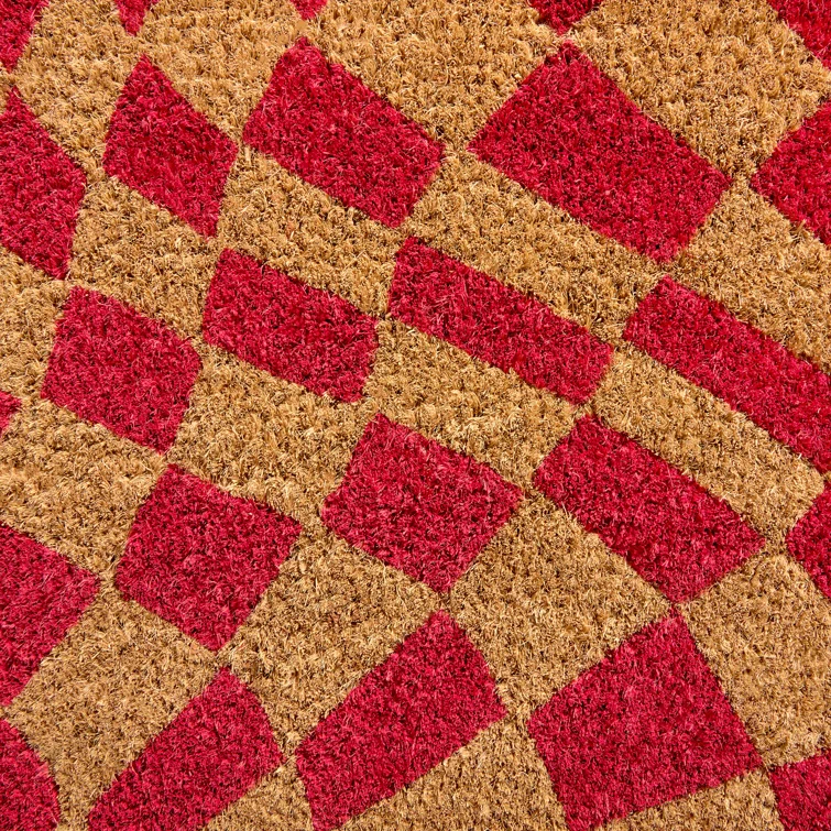 Town & Country Living TOWN & COUNTRY LIVING Emmett Groovy Checkerboard Non-Slip Indoor Outdoor Door Mat
