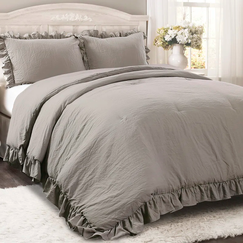 Lush Decor Reyna Microfiber 3 Piece Comforter Set