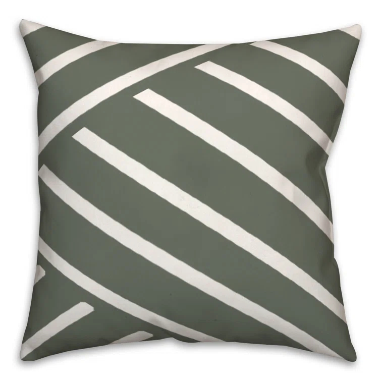 Designs Direct Creative Group Striped Indoor/Outdoor Reversible Throw Pillow