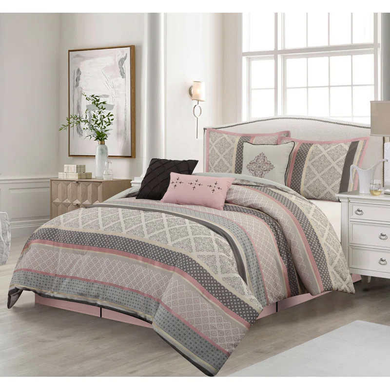 Tefia Karr Microfiber 7 Piece Comforter Set