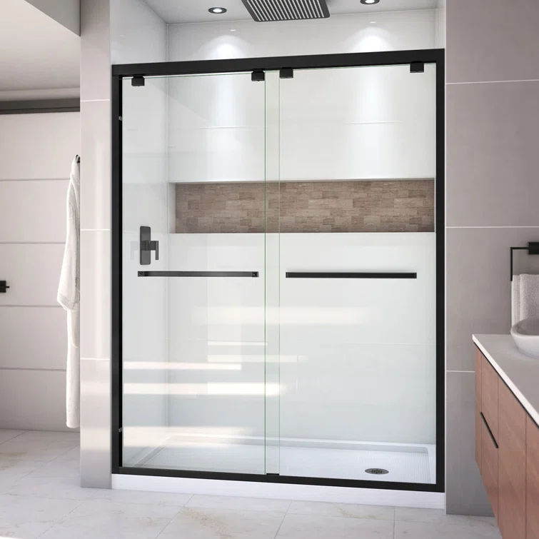 DreamLine Encore 78.75" H Semi-frameless Sliding Shower Enclosure DL-7007R-09