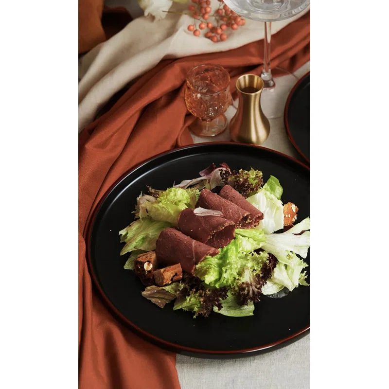 12 Pieces Stoneware Dinnerware Sets, Dishes Set for 4, Microwave and Dishwasher Safe