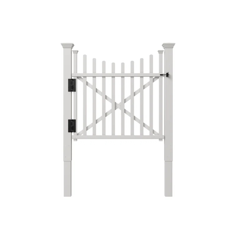 Zippity Outdoor Products 3.8ft H x 4.1ft W (1 Gate) Zippity Manchester Gate Kit, White Vinyl Picket Fence Gate Kit for Manchester Fence Panels, Gate for Backyard, Patio, Outdoor, & Garden Fence, ZP19019