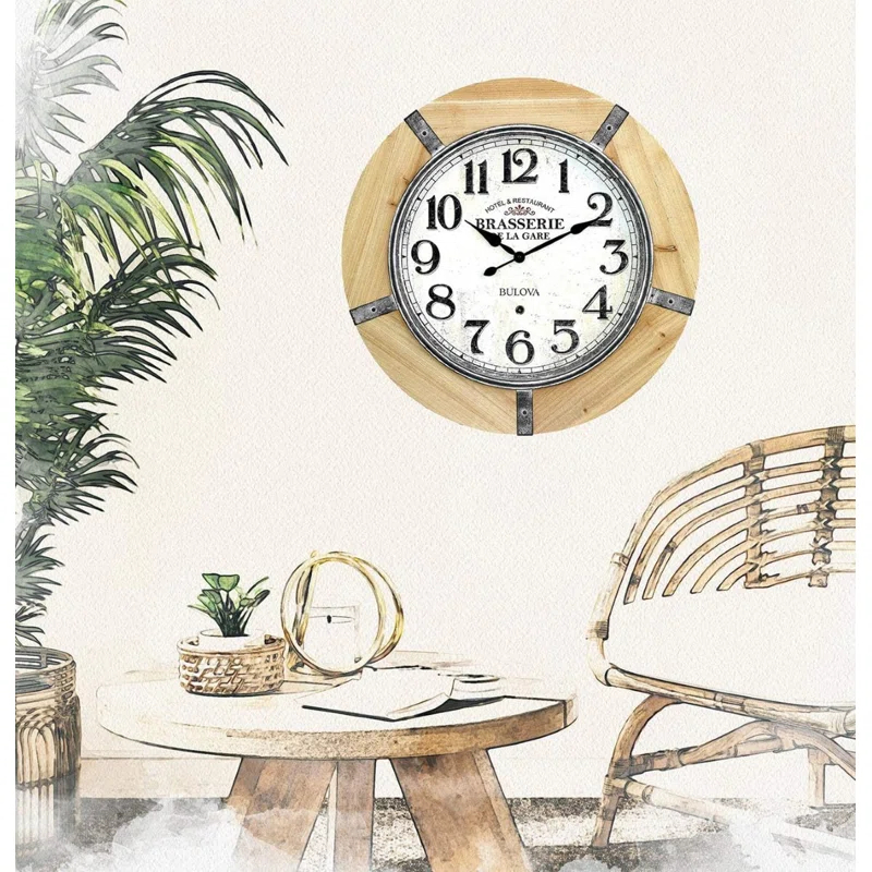 Bulova Solid Wood Wall Clock