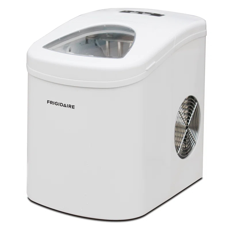 Frigidaire Ice Maker with 26 lbs. Capacity Countertop Stainless Steel Ice Maker with Transparent Window