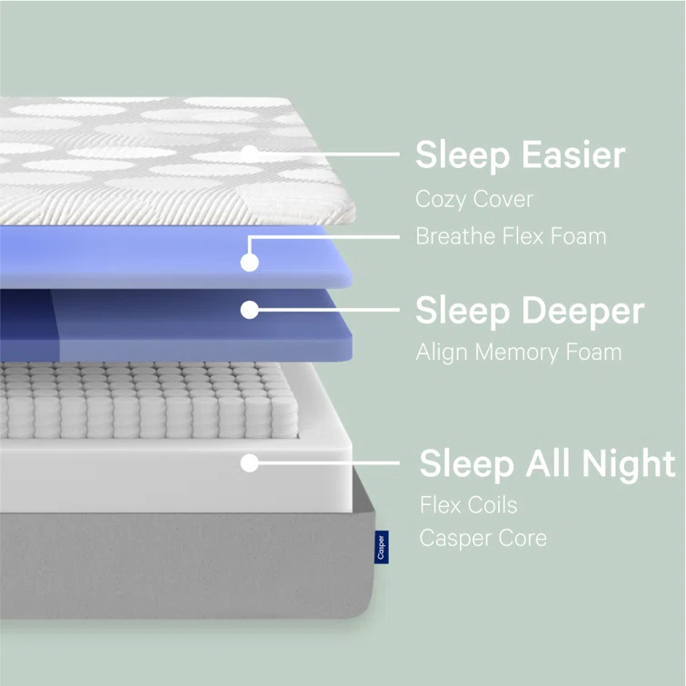 Casper Sleep Original Foam Hybrid 11" Medium Firm Memory Foam Mattress