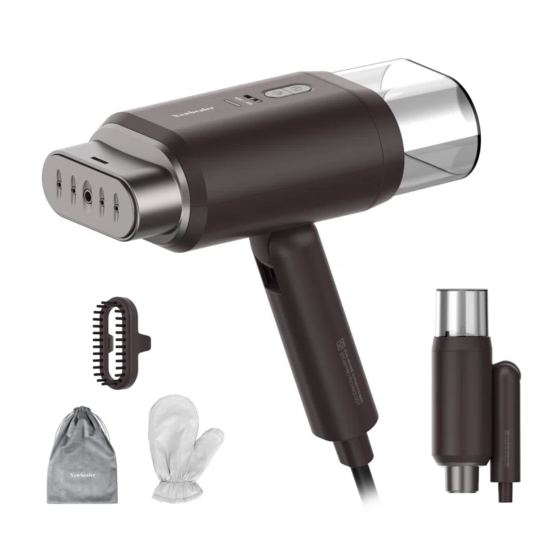 Newbealer Newbealer Travel Garment Steamer,100V-240V Handheld Powerful Steamer for Clothes,2 Adjustment Steaming,Self-cleaning,Brown