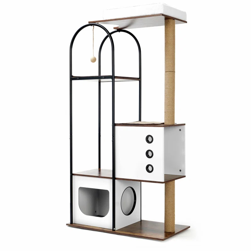 cat climbing frame,Cat Tree, Multi-Level Cat Condo with 1 Caves,2 Scratching Posts
