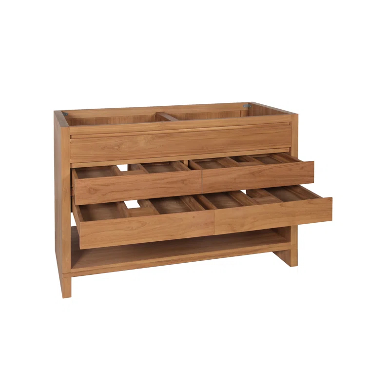 Avanity Kai 49 in. Vanity in Brown Reclaimed Wood with Carrara White Marble Top | Wayfair
