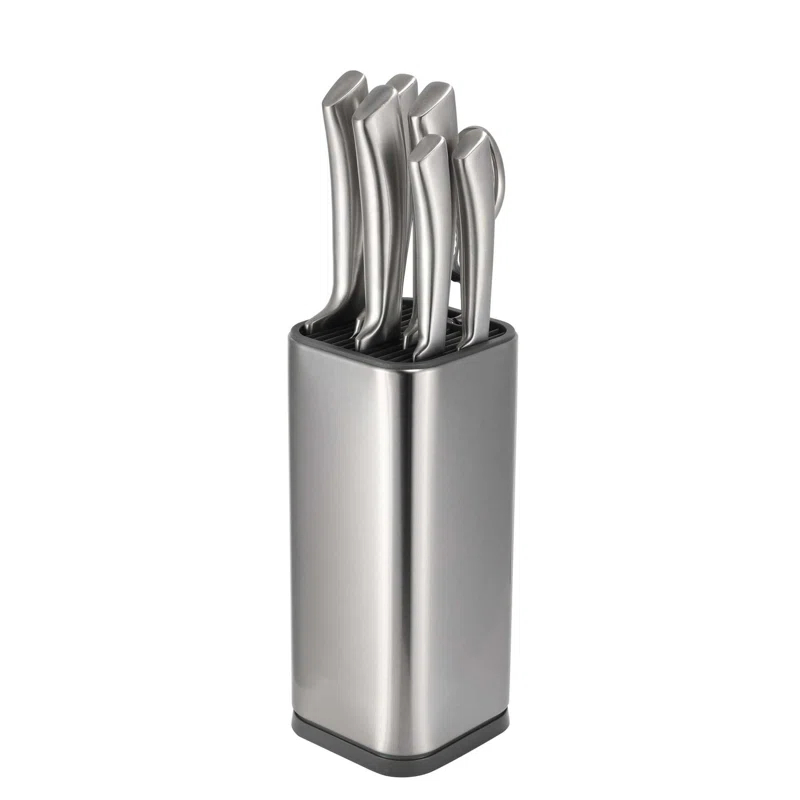 Dura Living Dura Living Universal Knife Block Holder, Stainless Steel Organizer, Space-Saving Storage Stand