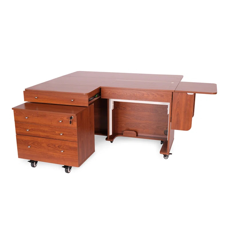 Kangaroo & Joey Hydraulic Lift Sewing Cabinet and Storage Caddy Combo by Kangaroo Sewing Furniture