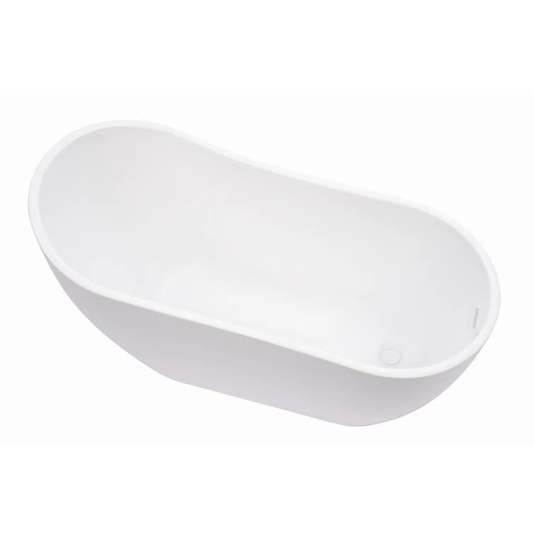 Vanity Art Amara Acrylic Freestanding Soaking Bathtub VA6904-S-PW