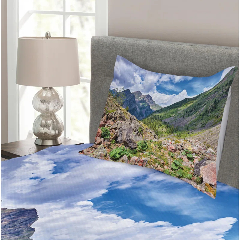 Ambesonne Landscape Rustic Coverlet Set