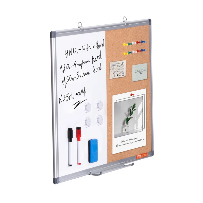 VEVOR Whiteboard & Cork Board Combo with Aluminum | Wayfair