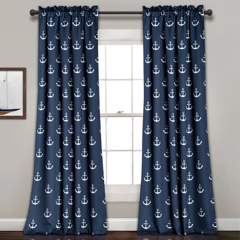 Anchor Polyester Room Darkening Curtain Pair (Set of 2)