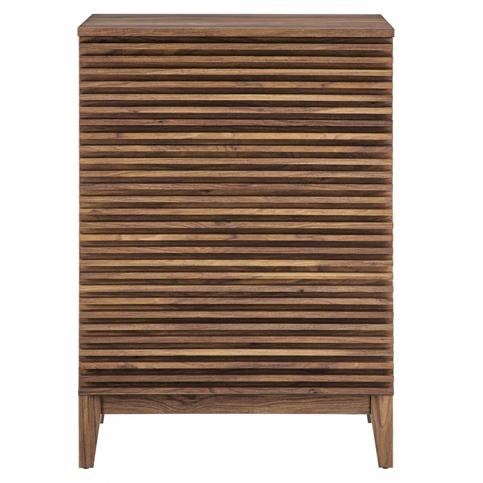 Modway Render 4-Drawer Chest In Walnut | Wayfair