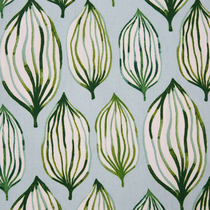 Pillow Perfect Tropical Leaf Verte Geometric Cotton Reversible Throw Pillow