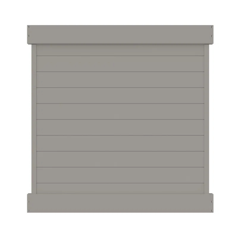Barrette Outdoor Living Horizontal Fence Gray Vinyl Privacy Panel Kit