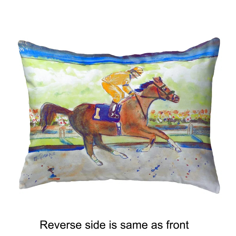 Betsy Drake Interiors Indoor/Outdoor Reversible Throw Pillow