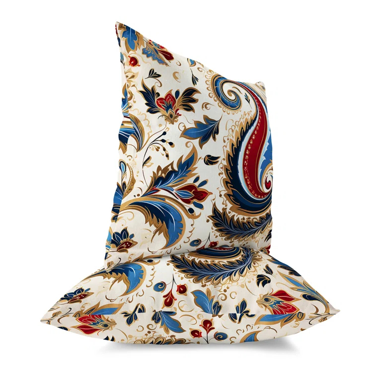 Amrita Sen Lavish Paisley Paisley Reversible Throw Pillow