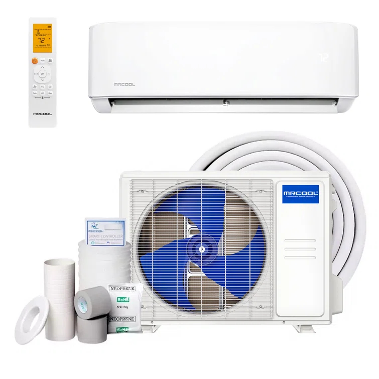 MrCool MRCOOL Advantage 12,000 BTU Ductless Inverter Wall Mount Heat Pump System, White