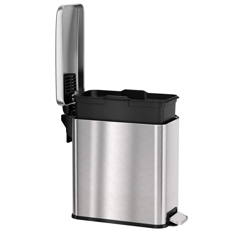 iTouchless Deodorizer SoftStep Stainless Steel 3 Gallon Step on Trash Can