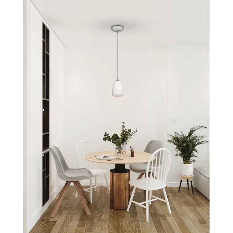 Symple Stuff 6'' H Glass Bowl Pendant Shade