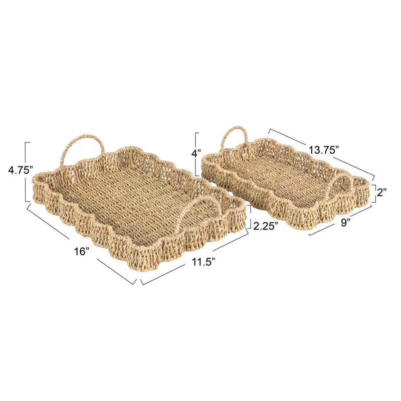 Household Essentials Fraga Coffee Table Tray