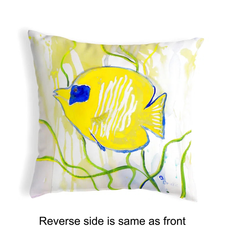 Betsy Drake Interiors Indoor/Outdoor Reversible Throw Pillow