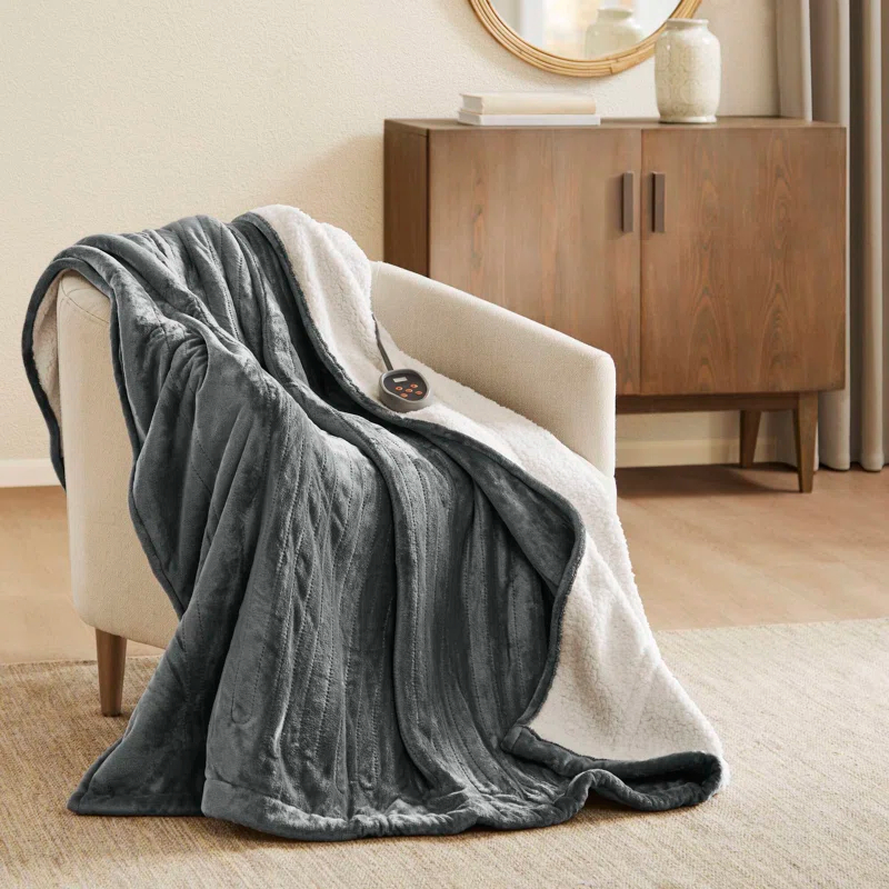 Woolrich Heated Plush to Berber Blanket