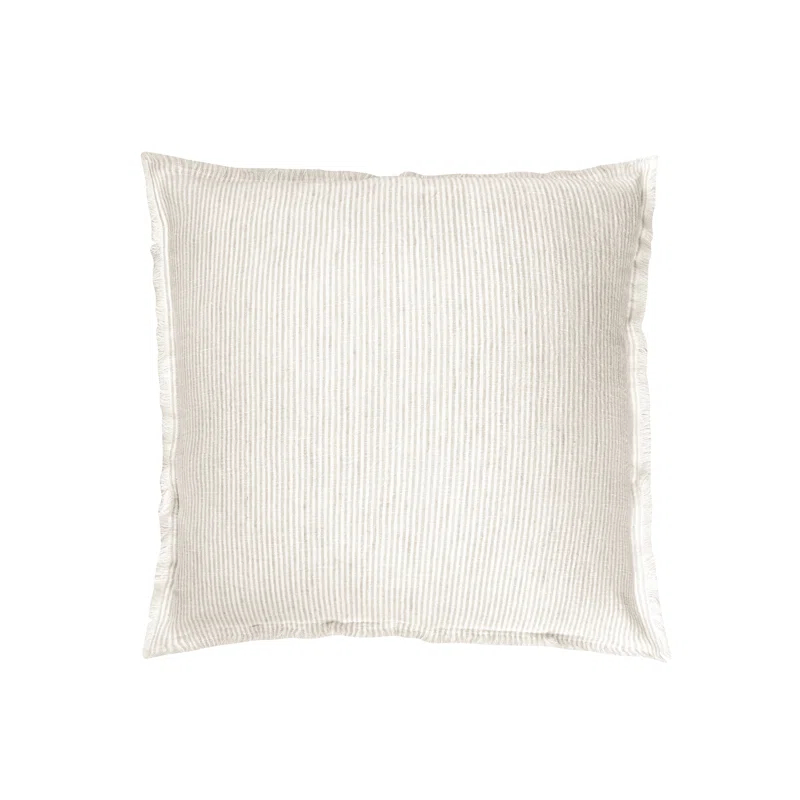 Anaya Fringed Feather Throw Pillow