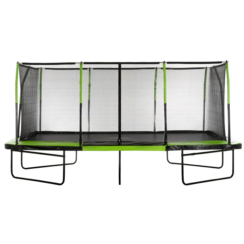 Upper Bounce Machrus Upper Bounce - Mega 10' X 17' Gymnastics Style, Rectangular Trampoline - Green/Black
