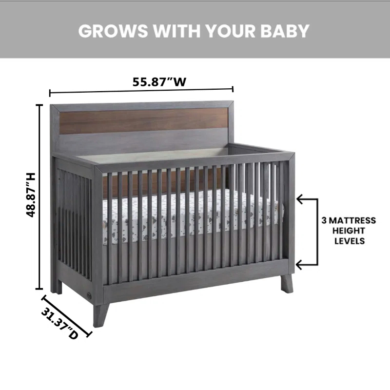 Soho Baby Cascade 4 in 1 Convertible Crib