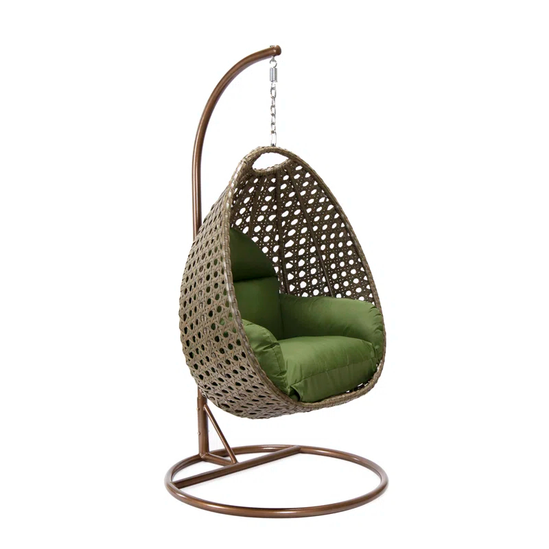 Dakota Fields Brookstonval 1 Person Hanging Egg Swing Chair with Stand