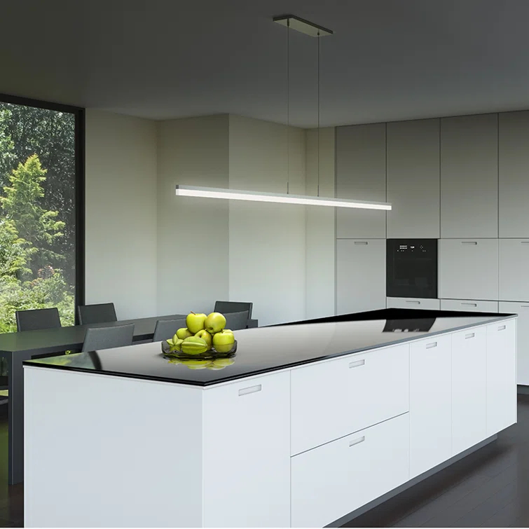 Sleek Stiletto Satin White Aluminum LED Pendant Light