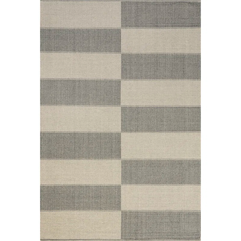 Ebern Designs Hertford Checked Cotton Area Rug