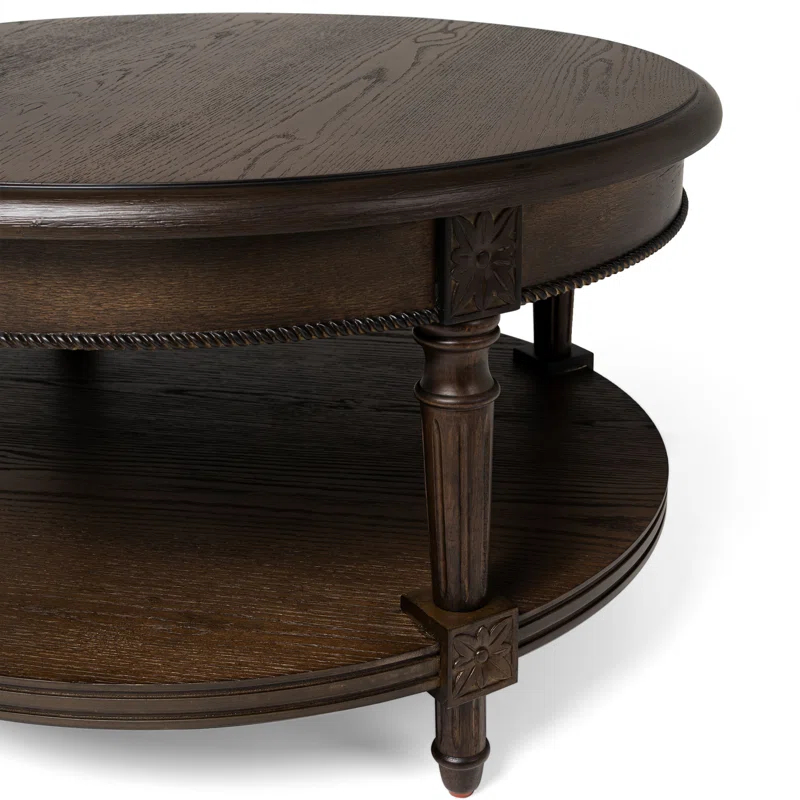 Maven Lane Pullman Round Wooden Coffee Table