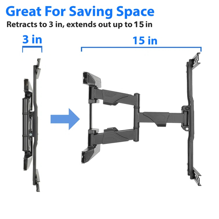 Mount Factory Mount Factory Full Motion TV Wall Mount for Flat Screen TVs 42-70", Holds up to 100 Lbs.