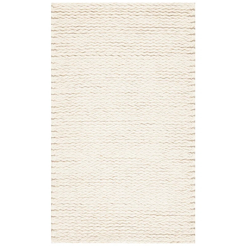 Gracie Oaks Martino Hand Woven Performance Solid Color Rug