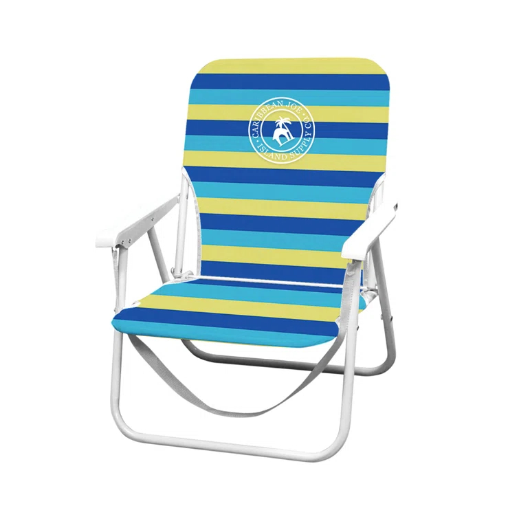 Caribbean Joe Burlap Folding Beach Chair