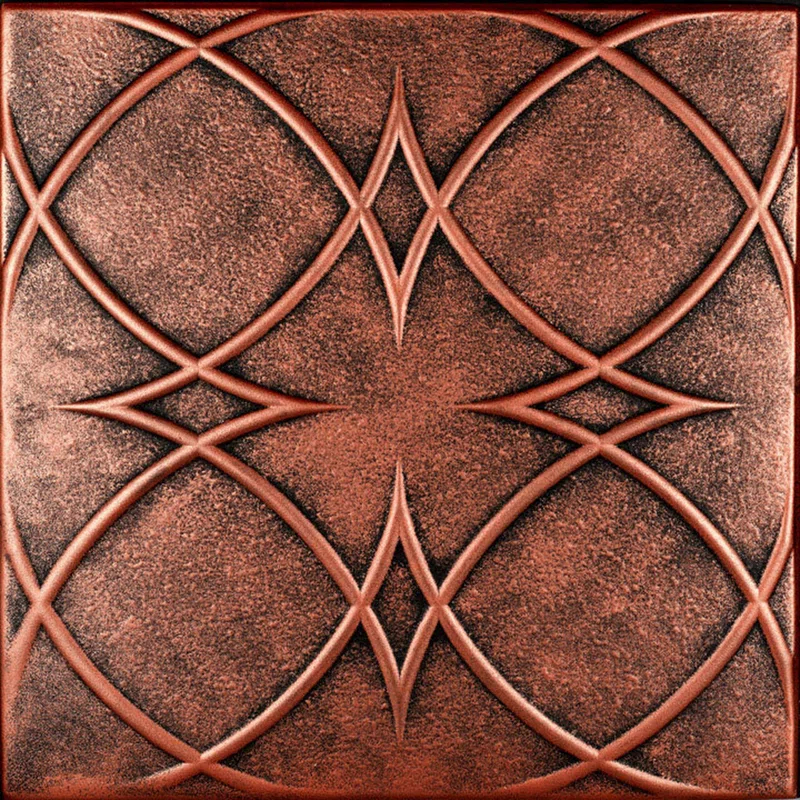 A La Maison Ceilings Circles and Stars 1.6 ft. x 1.6 ft. Polystyrene Glue-up Ceiling Tile (Set of 48)