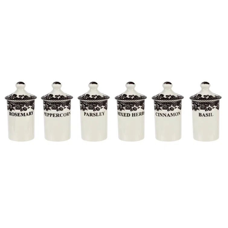 Spode Delamere Spice Jars (Set of 6)