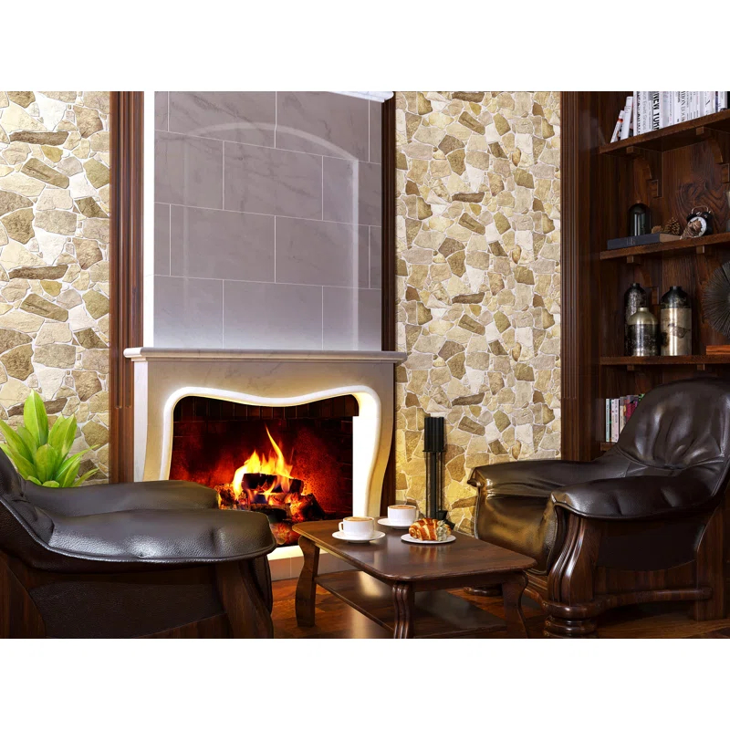 Adarrion Retro-Art 3D Wall Panels | Wild Stone | 38.7" x 25" | 33.59 sq.ft