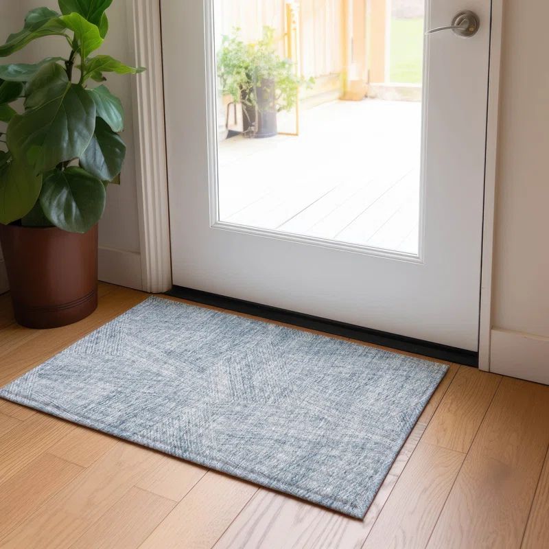 Chayden ACN991 1'8" x 2'6" Machine Washable Gray Indoor/Outdoor Area Rug