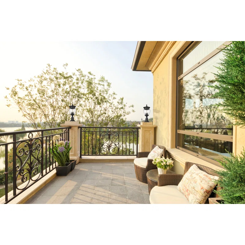 Z-Lite Davina 3 Light Outdoor Pier Mounted Fixture in Black