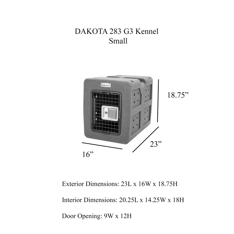 Dakota 283 G3 SMALL Plastic Pet Crate with 1 Door